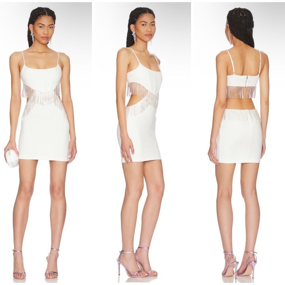 NBD Adria Mini Dress in White Size S